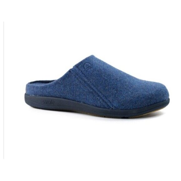Strole‎ Lodge Blue Wool Supportive Clog Wool Slipper Arch Support Mens 8 New - Picture 1 of 7